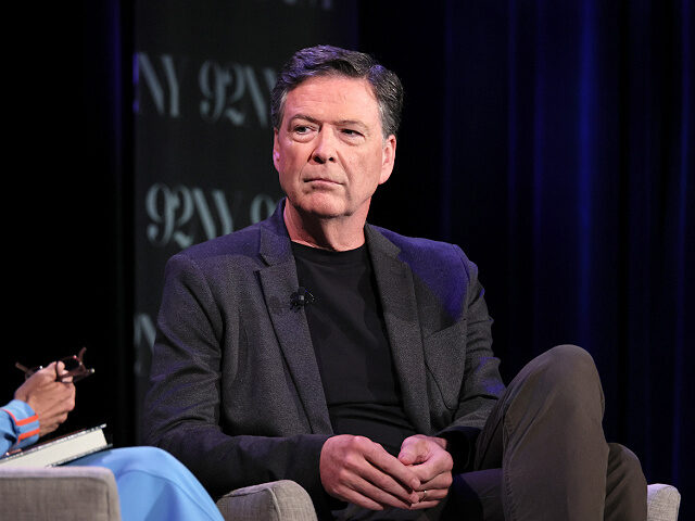 NEW YORK, NEW YORK - MAY 30: Nicolle Wallace (L) interviews James Comey onstage during For