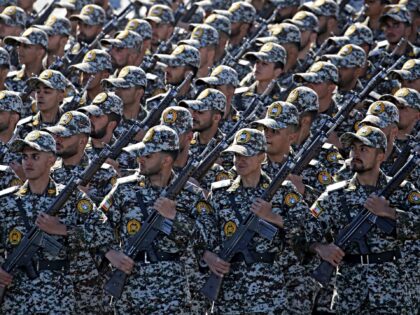 TEHRAN, IRAN - APRIL 18: Soldiers from Iran's land, navy, air force and special forces par