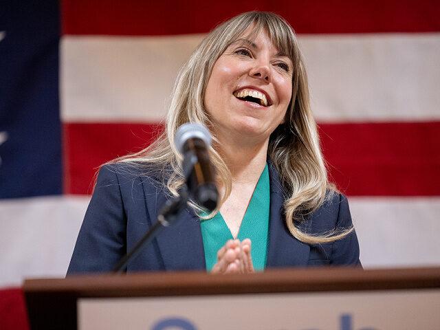 june2-26-State-Senator-Sarah-Trone-Garriott-Democrat-Iowa-getty State Senator Sarah Trone Garriott, a Democrat from Iowa and US congressional candidate, d