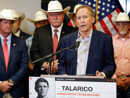 FORT WORTH, TEXAS - JULY 21: Texas Attorney General Ken Paxton, Republican candidate for U