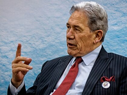 MANILA, PHILIPPINES - JULY 21: New Zealand Foreign Minister Winston Peters speaks with Phi