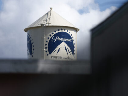 Paramount Pictures In Los Angeles The Paramount Pictures logo is displayed on the water t