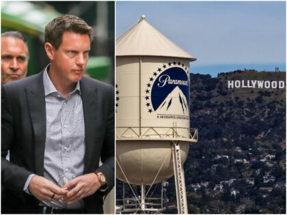 David Ellison, chairman and chief executive officer of Paramount Skydance Corp., center, o