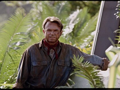 Sam Neill in 1993 motion picture Jurassic Park (Photo by Murray Close/Sygma/Sygma via Gett
