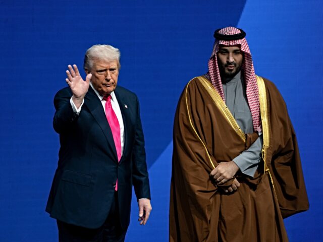 US President Donald Trump and Mohammed bin Salman, Saudi Arabia's crown prince, during the