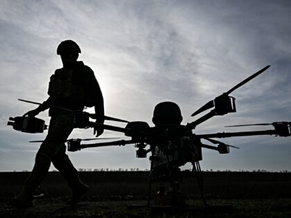 A soldier from a drone unit of Ukraine's 422nd Separate Unmanned Systems Regiment ''Luftwa