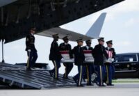 Trump attends dignified transfer for soldiers killed in Iran war