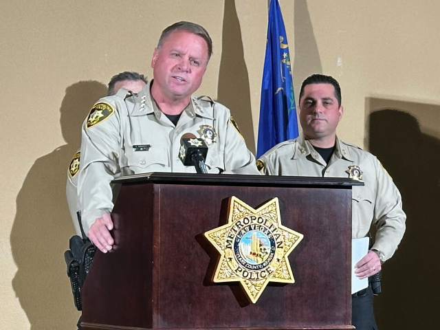 Las Vegas Metropolitan Police Department Sheriff Kevin McMahill speaks during a press conf