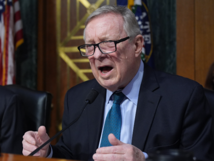 Sen. Dick Durbin, D-Ill., speaks as Homeland Security Secretary Kristi Noem appears for an