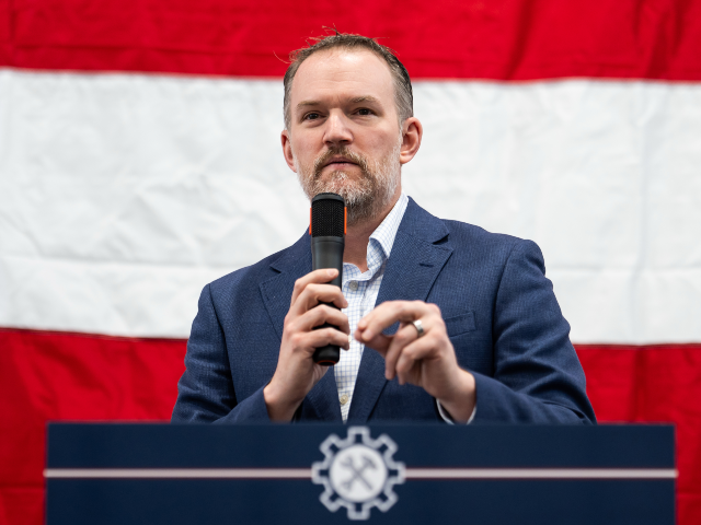 U.S. Trade Representative Jamieson Greer speaks during a tour of the Atomic Industries&#03