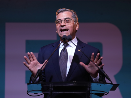 California gubernatorial candidate Xavier Becerra speaks during an election night event Tu