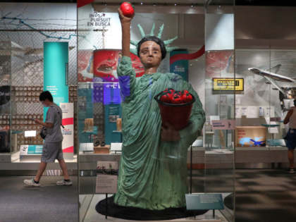 People views displays at the Smithsonian museum a day after Independence Day celebrations