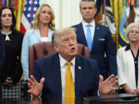 Title: Trump Image ID: 26215653592572 Article: President Donald Trump speaks during a meeting about military families as Jennifer Hegseth, center left, and Defense Secretary Pete Hegseth, center right, and guests look on in the Oval Office of the White House, Monday, Aug. 3, 2026, in Washington. (AP Photo/Alex Brandon)