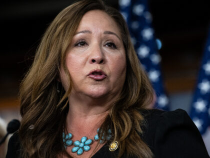 Representative Adelita Grijalva, a Democrat from Arizona, during a news conference at the