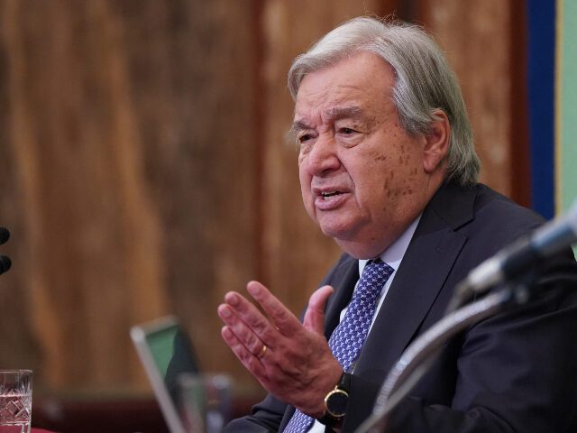 Antonio Guterres Secretary General of the United Nations Antonio Guterres speaks during a press conference