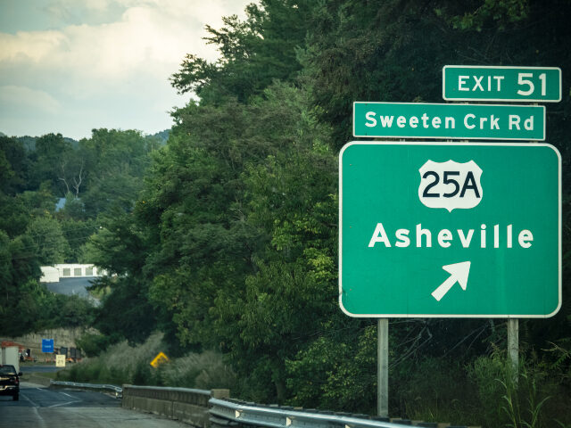Asheville highway sign