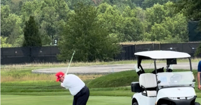 WATCH — President Trump Takes Winning Shot During New Jersey Golf Club Championship: ‘It's Called TALENT'