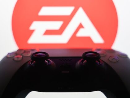 EA logo with controller