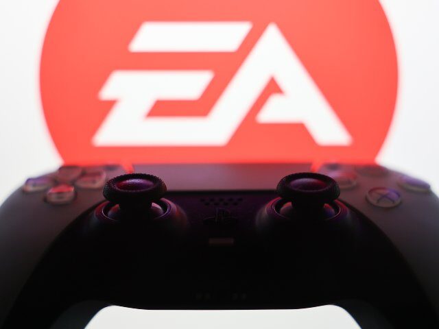 EA logo with controller