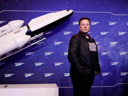 Elon Musk with SpaceX ship