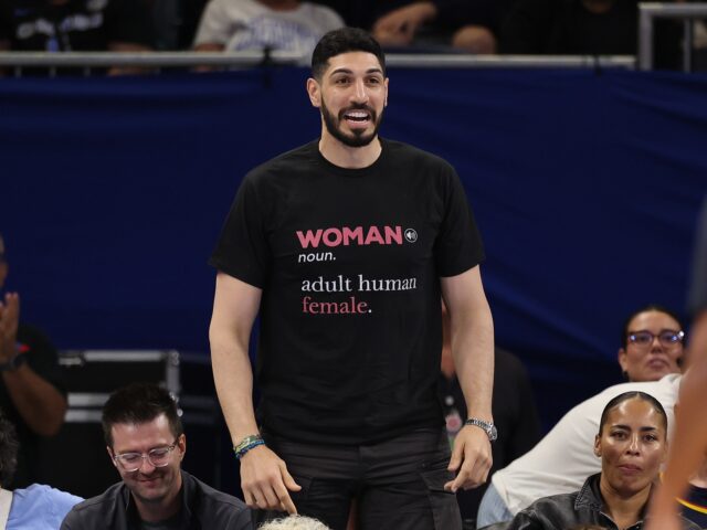 CHICAGO, ILLINOIS - AUGUST 23: Former basketball player Enes Kanter Freedom looks on durin