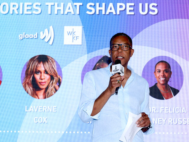 Chief Development Officer (CDO) at GLAAD, Clyde Jones speaks onstage during Reel Change: B