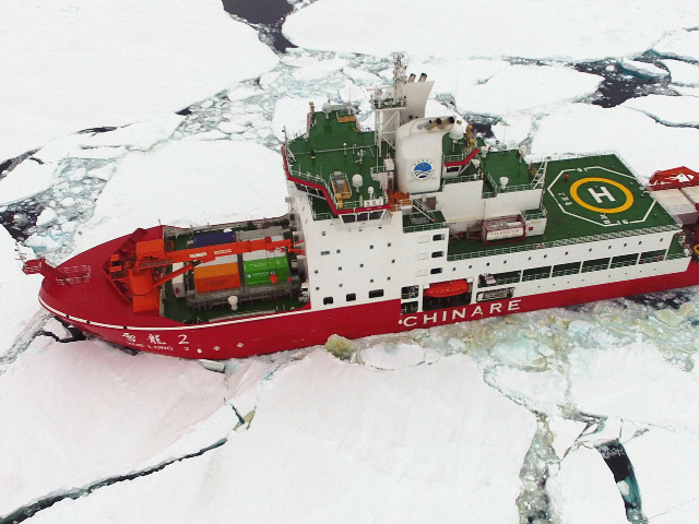 ABOARD XUELONG 2, Nov. 20, 2019 -- China's polar icebreaker Xuelong 2, or Snow Dragon 2, s