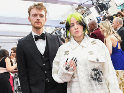 Singer Billie Eilish (R) and her brother Finneas arrive for the 92nd Oscars at the Dolby T