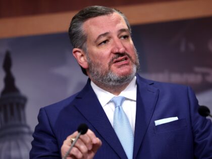 WASHINGTON, DC - MAY 03: U.S. Sen. Ted Cruz (R-TX) speaks on Title 42 immigration policy o
