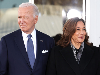 WASHINGTON, DC - JANUARY 20: U.S. President Joe Biden (L) and U.S. Vice President Kamala H