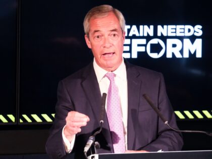 LONDON, UNITED KINGDOM - JUL 28, 2025 - Reform Party press conference, Law & Order. Nigel