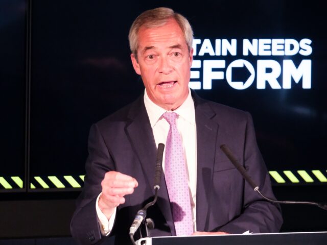 LONDON, UNITED KINGDOM - JUL 28, 2025 - Reform Party press conference, Law & Order. Nigel