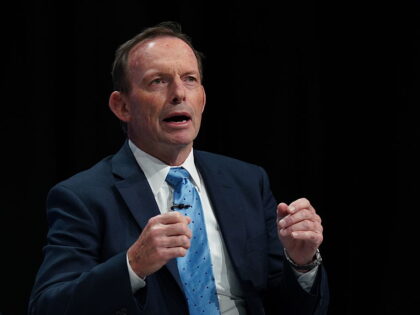 MANCHESTER, ENGLAND - OCTOBER 07: Tony Abbott, former Australian PM attends a panel discus