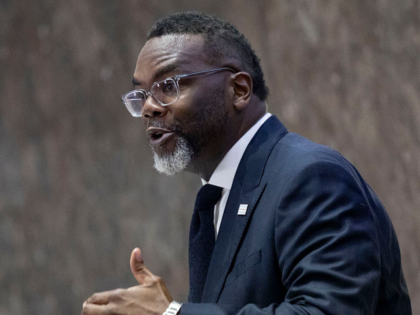 Chicago Mayor Brandon Johnson delivers his budget address to the City Council on Oct. 16,