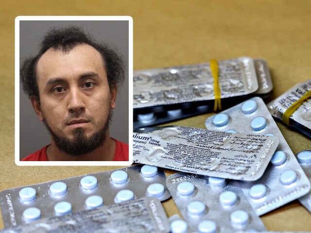 US-POLITICS-DRUGS-ENFORCEMENT Pill blister packages believed to contain fentanyl are displayed at the Drug Enforcement A