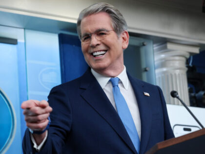 WASHINGTON, DC - MAY 28: U.S. Treasury Secretary Scott Bessent takes questions during a pr