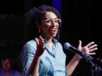 Democratic congressional candidate Darializa Avila Chevalier speaks during the "Our Team, Our Year" Get Out The Vote (GOTV) rally at the Kings Theatre in Brooklyn, New York, on June 18, 2026. (Photo by kena betancur / AFP via Getty Images)