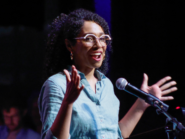 GettyImages-2281676762 Democratic congressional candidate Darializa Avila Chevalier speaks during the "Our Team,