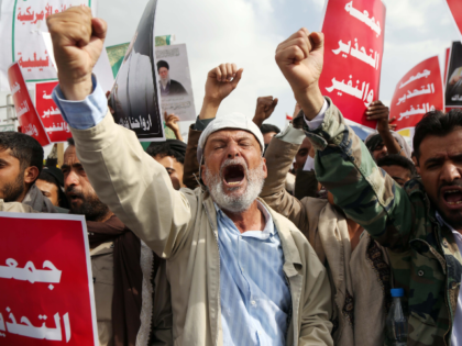 SANAA, YEMEN - JULY 17: Houthis gather at Sabeen Square to hold a demonstration in support