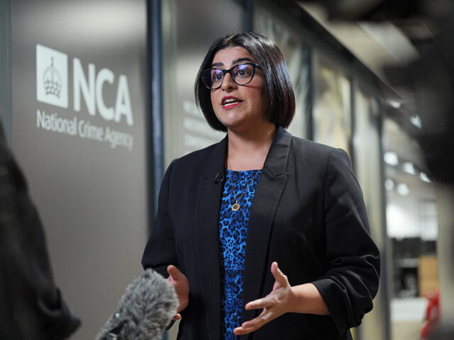 Home Secretary Shabana Mahmood speaking to media, during her visit to hear about the work