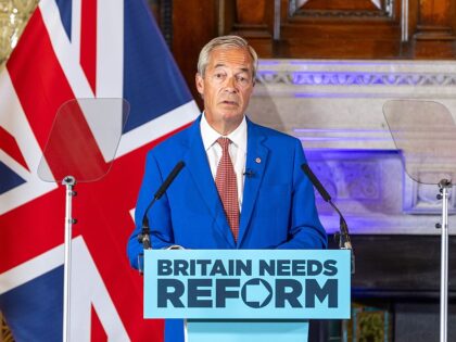 LONDON, UNITED KINGDOM - 2026/08/03: Reform UK leader Nigel Farage launches Operation Fort