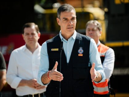 NAVALUENGA, AVILA, CASTILE AND L, SPAIN - JULY 30: The Prime Minister, Pedro Sanchez, addr