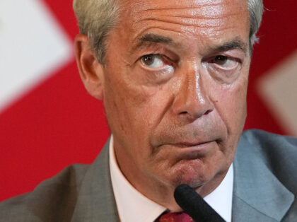TOPSHOT - Reform UK Leader Nigel Farage attend a press conference in central London on Aug