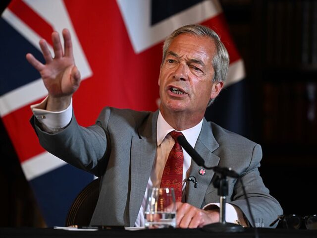 Reform UK holds press conference in London LONDON, UNITED KINGDOM - AUGUST 10: Reform UK leader Nigel Farage speaks during a press co
