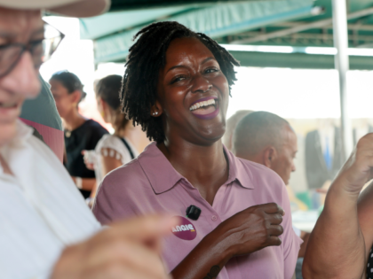MIAMI, FLORIDA - AUGUST 15: Democratic U.S. Senate candidate, Florida state Rep. Angie Nix