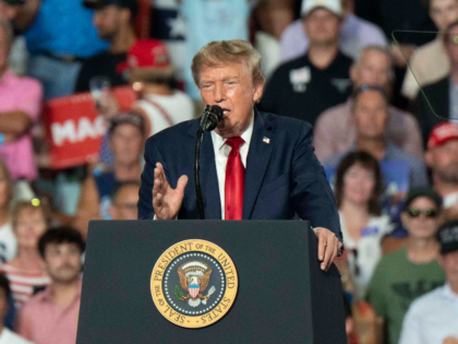 US President Donald Trump during a campaign event for Senator Darline Graham Nordone, a Re