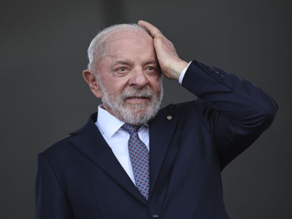 BRASILIA, BRAZIL - AUGUST 25: Brazil's President Luiz Inacio Lula da Silva reacts while at