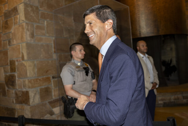 JACKSON HOLE, WYOMING - AUGUST 27: Federal Reserve Chairman Kevin Warsh attends a dinner a