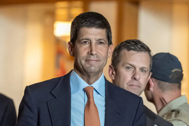 Federal Reserve Jackson Hole Economic Symposium Kevin Warsh, chairman of the US Federal Reserve, arrives for dinner during the Kansas City