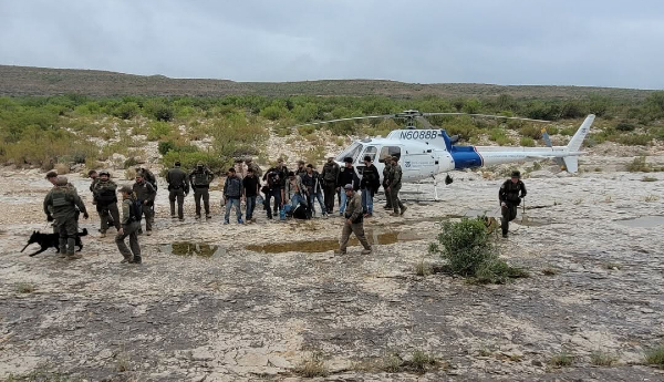 A group of illegal aliens arrested in Big Bend Border Patrol Sector.  (U.S. Border Patrol)